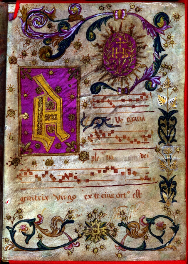 Figures 7-13: Seven digital images of folio 2 recto of University of Southern California Flewelling Antiphonary, digitized by the Jubilees Palimpsest Project.